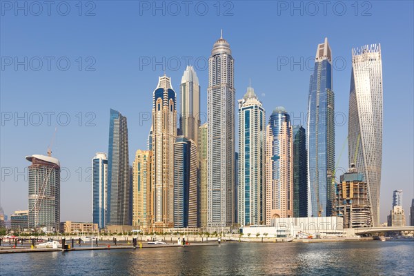 Dubai Marina and Harbour Skyline Architecture Luxury Holidays in Arabia in Dubai