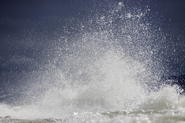 Storm Lolita raging on the stony shore in Hagnau