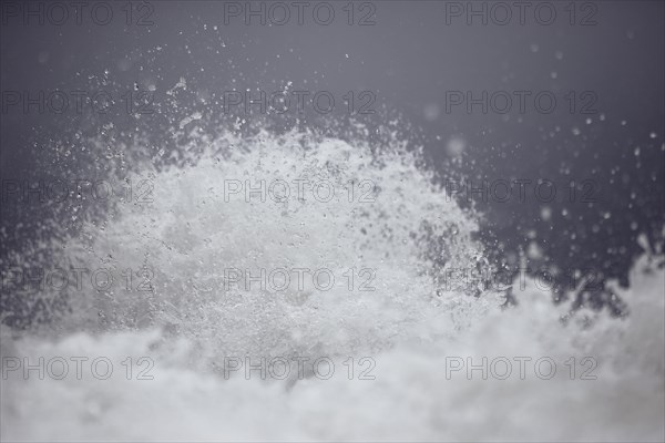 Storm Lolita raging on the stony shore in Hagnau