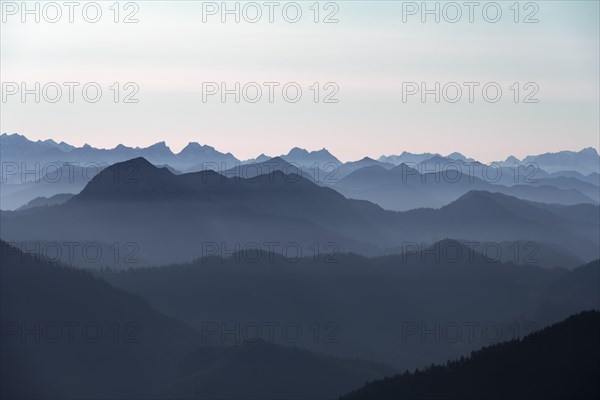 View from the Rotwandhaus of the main Alpine ridge towards Austria