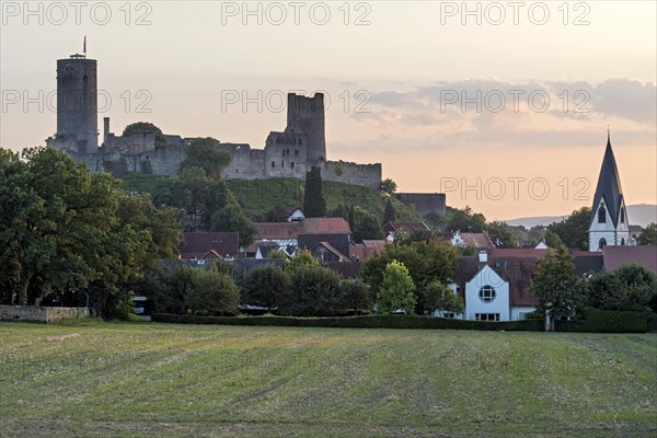 Ruins of the medieval Stauferburg Muenzenberg