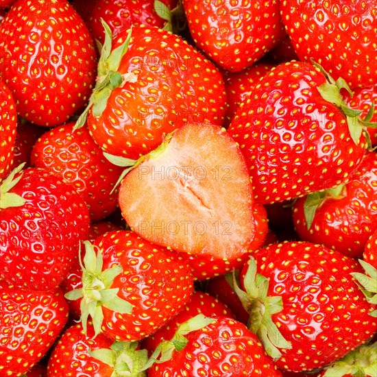 Strawberries berries fresh fruit strawberry berry fruit from above square