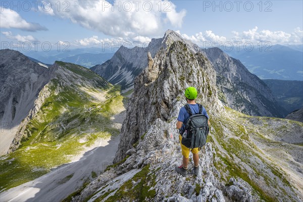 Hiker at the Lamsscharte