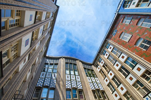 Colourful facades in one of the Hackesche Hoefe