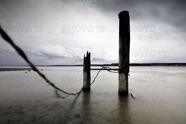 Stormy winter weather at Lake Constance