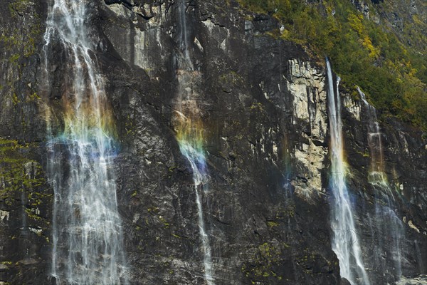 Waterfall into Geiranger Fjord