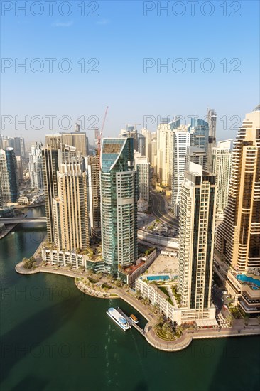 Dubai Marina and Harbour Skyline Overview Architecture Luxury Holidays in Arabia in Dubai