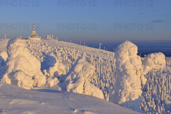 Snow covered mountain peak