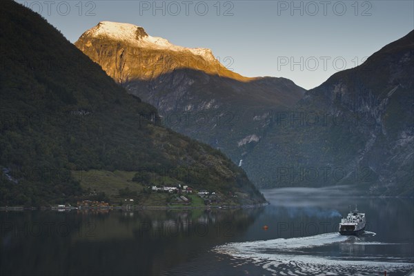 Ferry in Geiranger Fjord