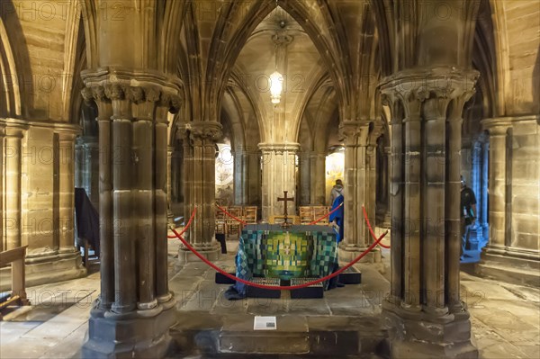 Gothic Lower Church of the Saint with Tomb