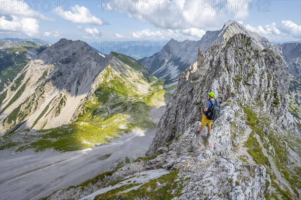 Hikers at the Lamsscharte