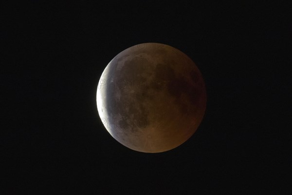 Lunar eclipse in Central Europe