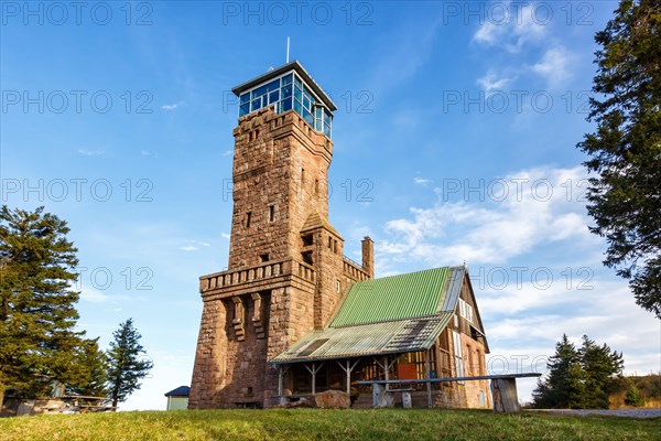 Hornisgrinde tower Tower on the top of the Hornisgrinde mountain in the Black Forest in autumn in Seebach