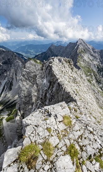 View from the summit of Lamsenspitze