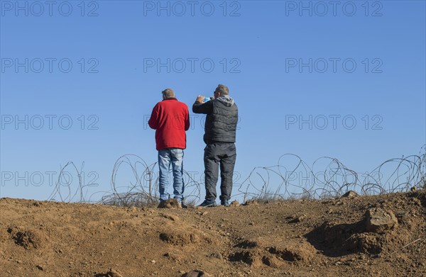 Visitors at the Mount Bental viewpoint