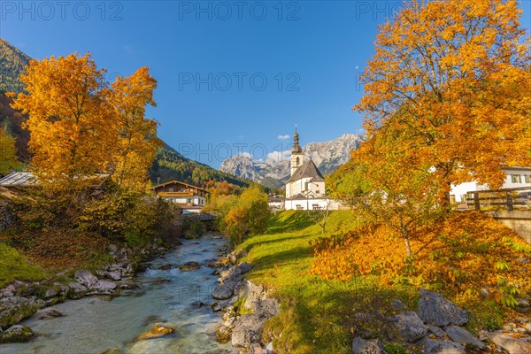 Ramsauer Au with St. Sebastian Parish Church