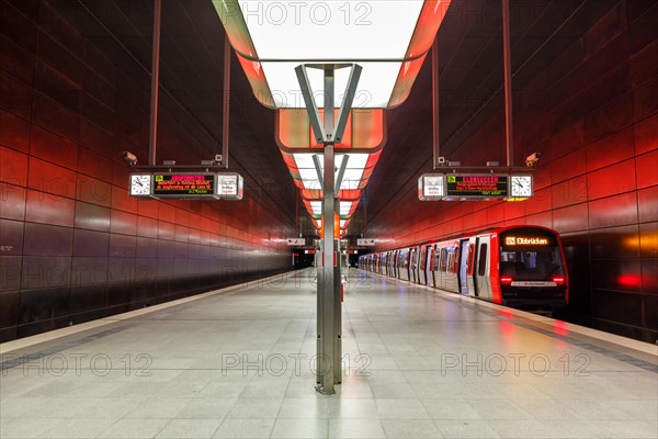 Elevated Metro Underground Station Hafencity University Station in Hamburg