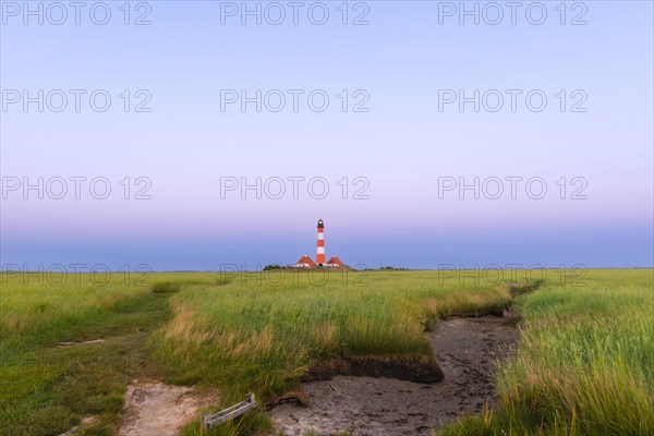 Westerheversand lighthouse in the evening light