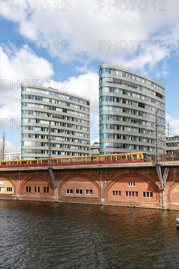 S-Bahn train of Deutsche Bahn DB at Jannowitzbruecke in Berlin