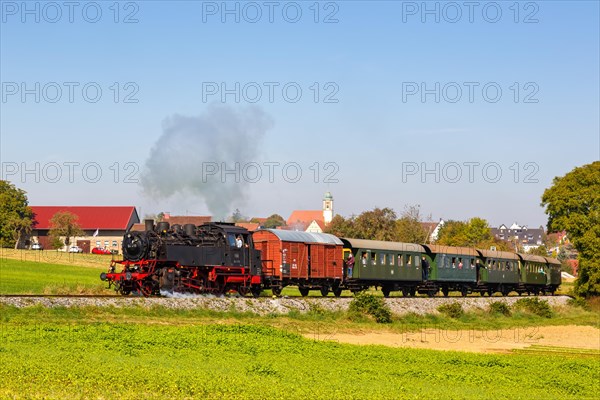 Steam railway Steam train Steam locomotive on the Strohgaeubahn in Heimerdingen