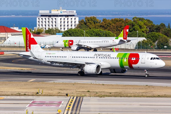 A TAP Air Portugal Airbus A321neo with registration CS-TJO at the airport in Lisbon