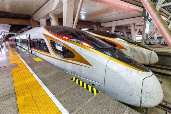 Train Fuxing High Speed Train High Speed Train HGV Beijing South Railway Station in Beijing