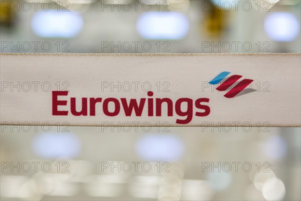 A Eurowings barrier tape at the airport in Palma de Majorca