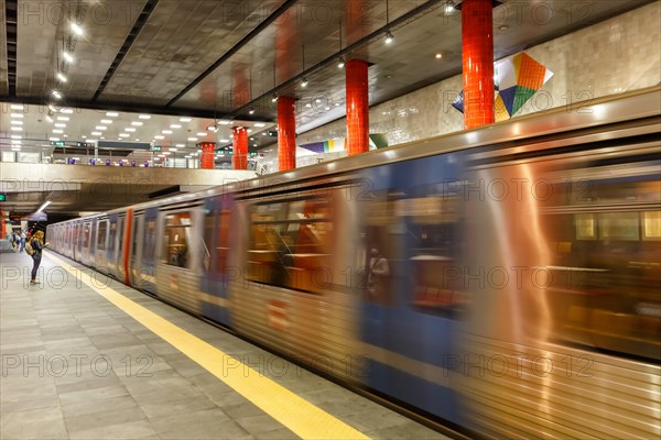 Lisboa Metro underground station Chelas station in Lisbon