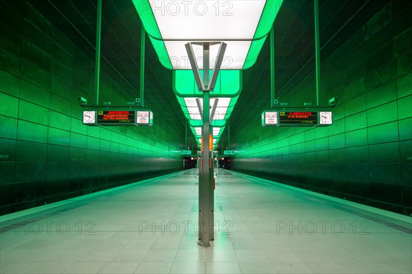 Elevated Metro Underground Station Hafencity University Station in Hamburg