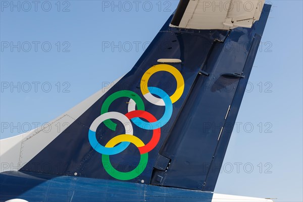 An Olympic Air ATR 42-600 aircraft with registration SX-OAX at the airport in Athens