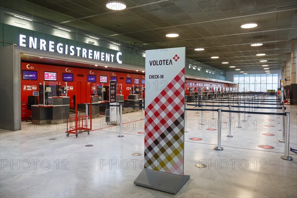 Check-In C in the terminal of Toulouse Blagnac Airport