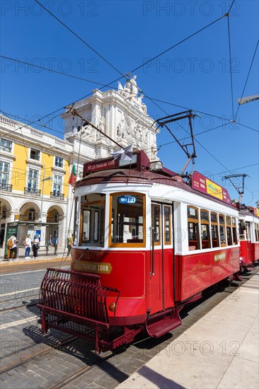 Trams Lisbon Public Transport Transport at the Arc de Triomphe in Lisbon