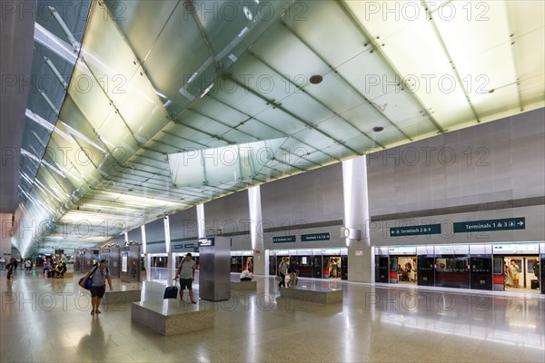 Singapore Changi Airport MRT Metro Station in Singapore