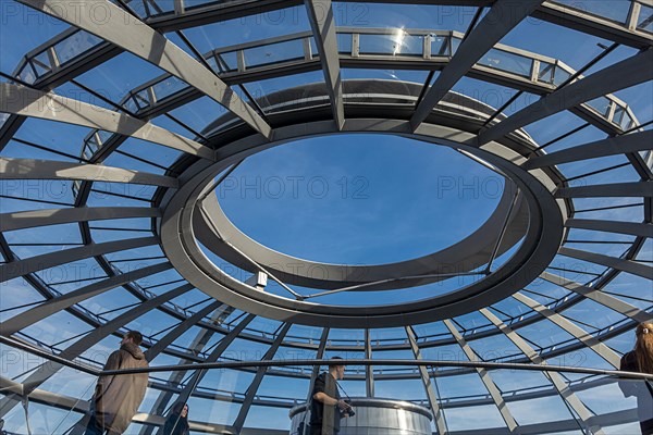 The ventilation hole in the glass dome of the Reichstag