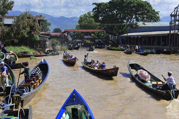 Boats at Inle Lake