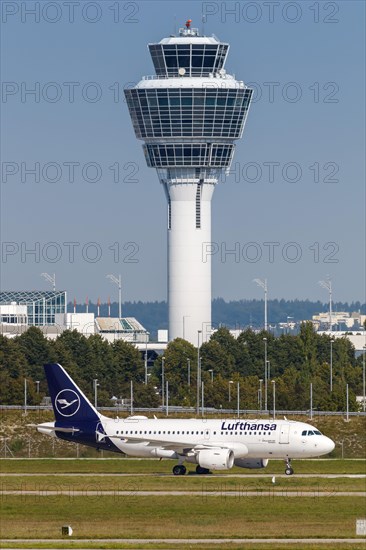 A Lufthansa Airbus A319 aircraft with the registration D-AIBF at Munich Airport