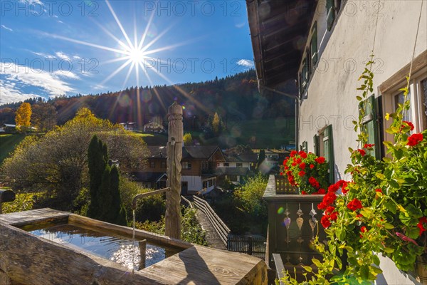 Wooden well in Ramsau