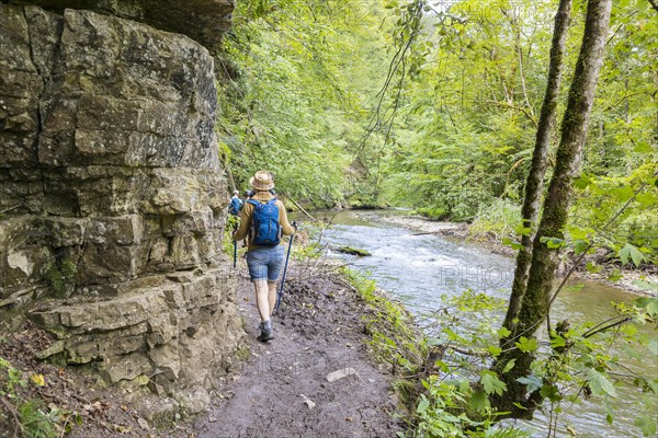 Hiker on the Wutach