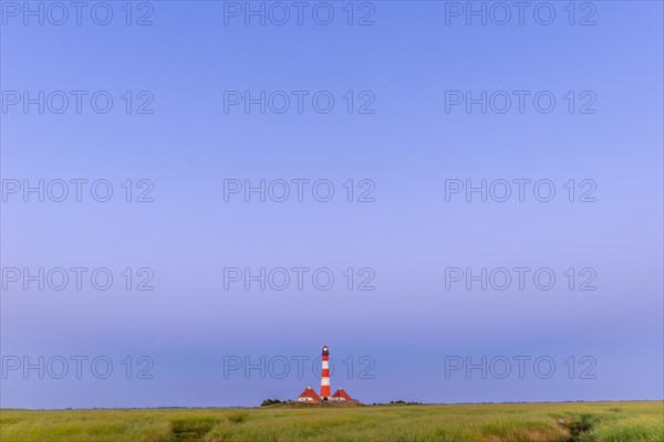 Westerheversand lighthouse in the evening light