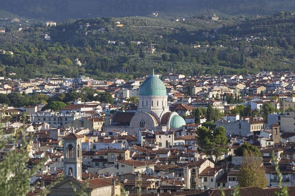 Jewish synagogue as seen from Piazzale Michelangelo in Florence