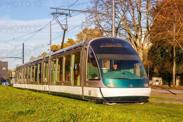 Modern light rail tram Tram type Eurotram public transport transport transport transport in Strasbourg