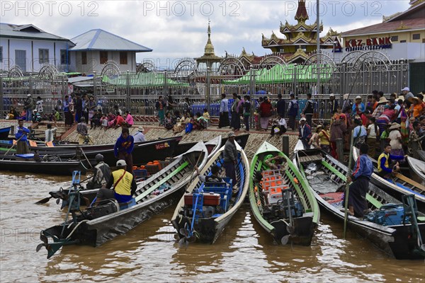 Boats at Inle Lake