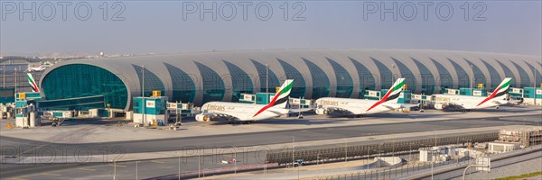 Emirates Airbus A380-800 aircraft at Dubai Airport