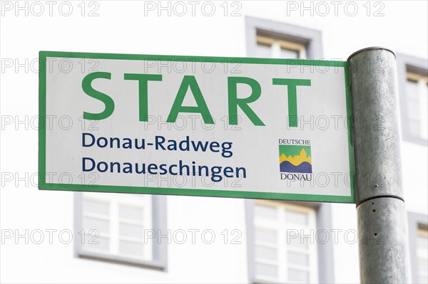 Sign Start of the Danube Cycle Path