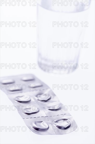 Tablets in half-empty blister pack