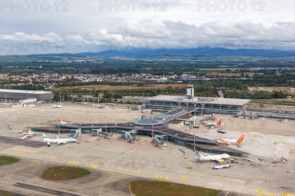 Overview aerial view of EuroAirport