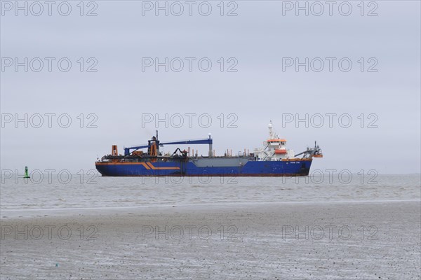 Dredger on the North Sea