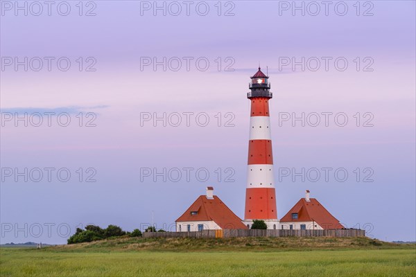 Westerheversand lighthouse in the evening light