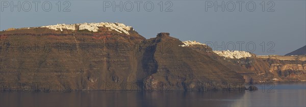 View from Oia over the caldera to the cliffs