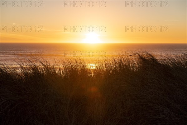 Sunset over the sea